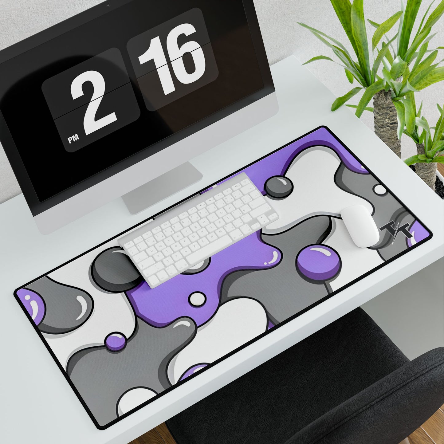 Tech Treads Purple Bubble Mouse Pad