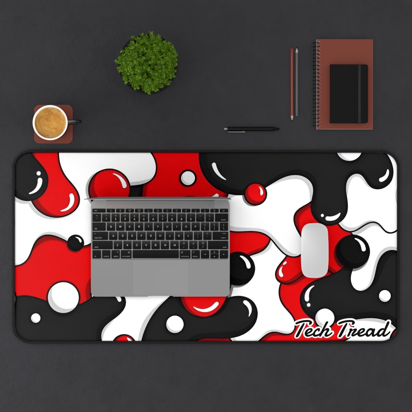 Tech Treads Red Bubble Mouse Pad