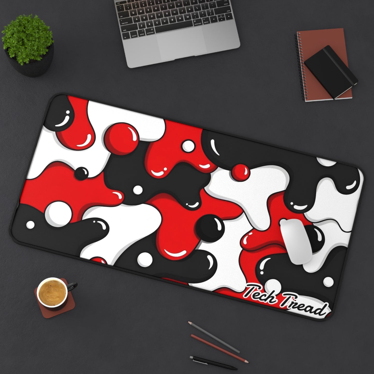 Tech Treads Red Bubble Mouse Pad
