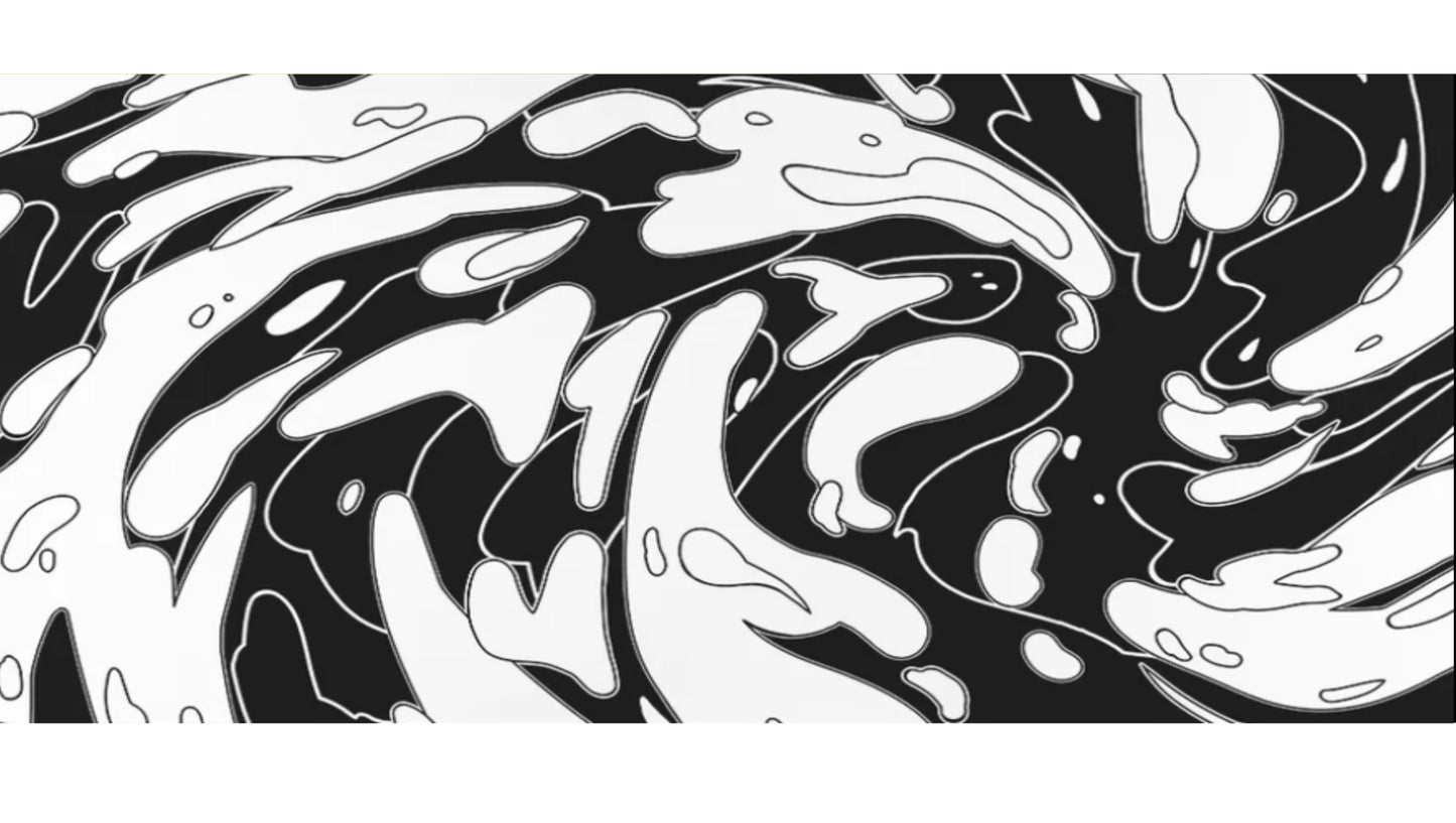 Retro White and Black Swirl