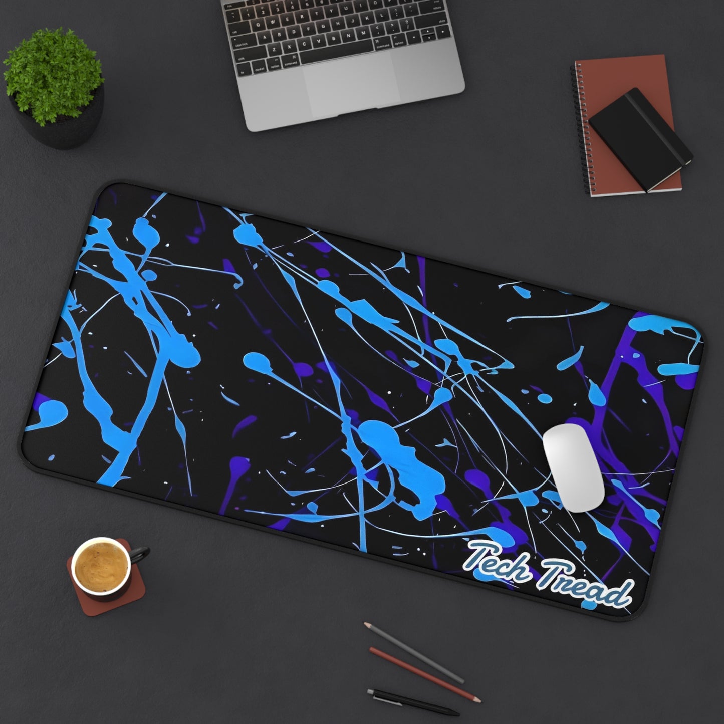 Tech Treads Blue Paint Sprayed Mouse Pad