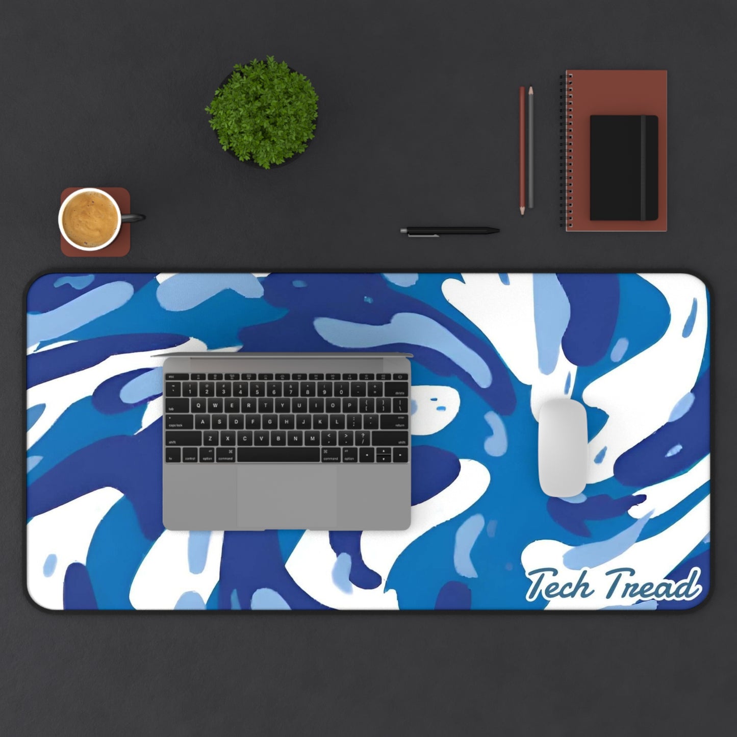 Tech Treads Blue Swirl Mouse Pad