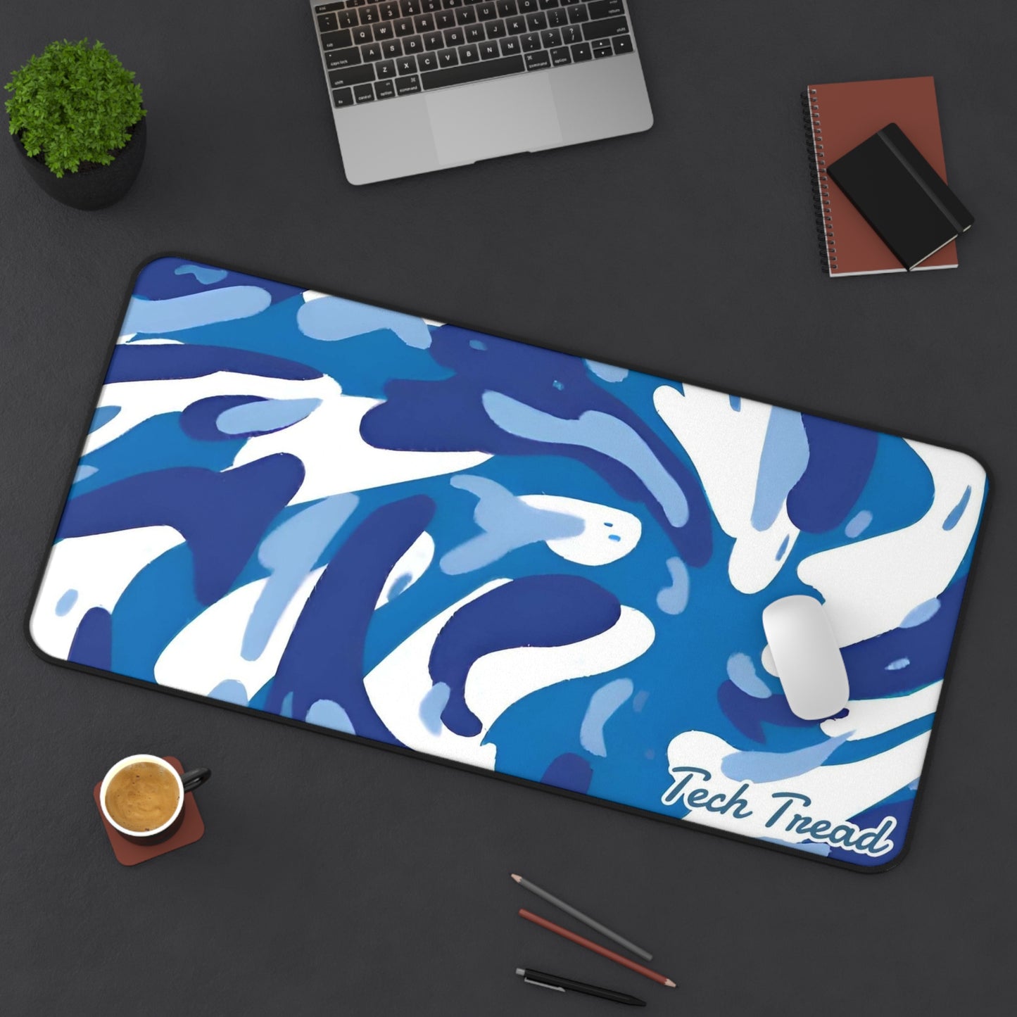 Tech Treads Blue Swirl Mouse Pad