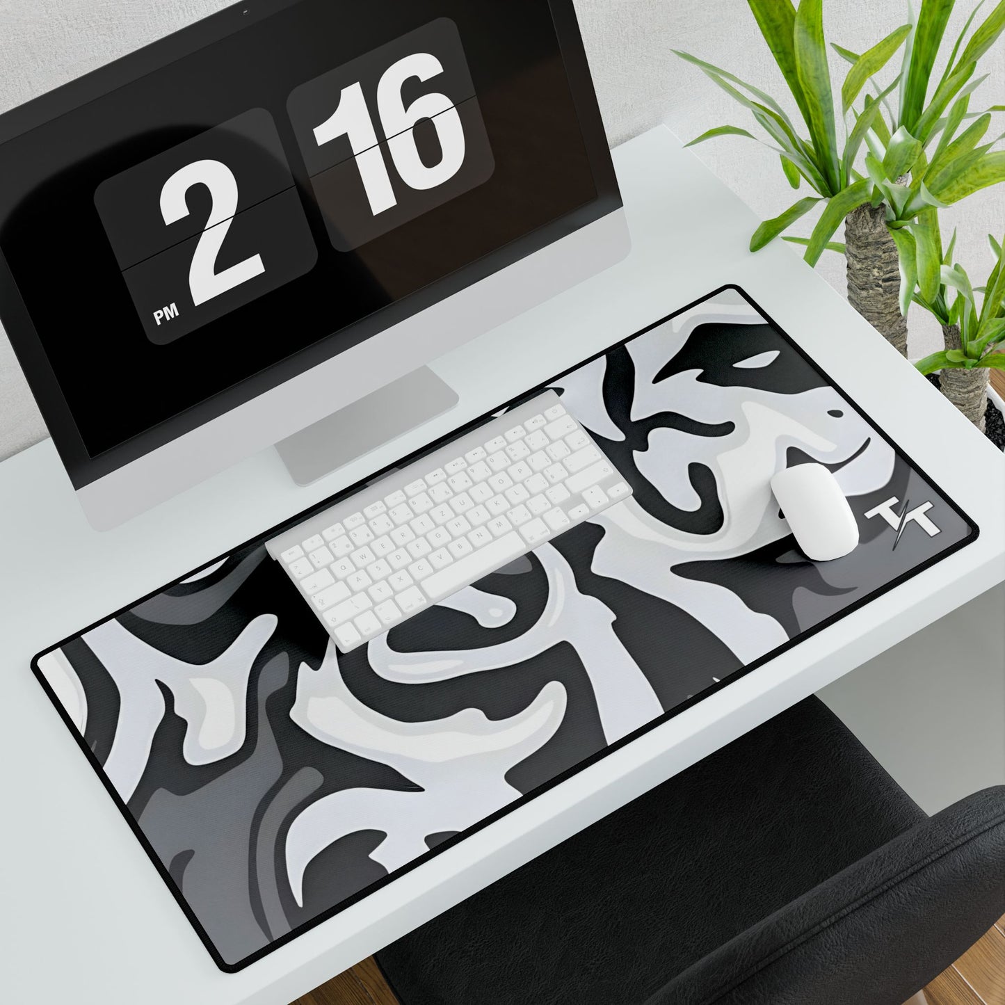 Tech Treads Grey Paint Sprayed Mouse Pad