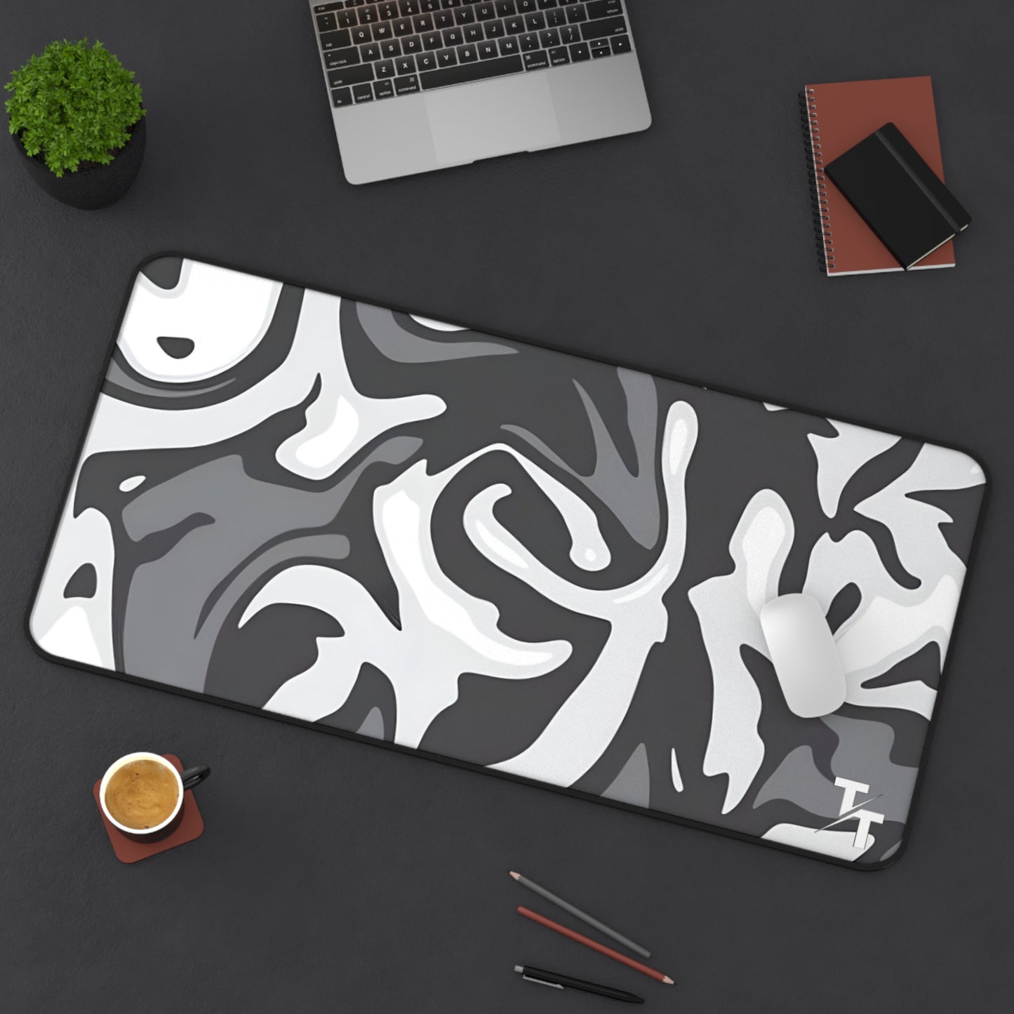 Tech Treads Grey Paint Sprayed Mouse Pad