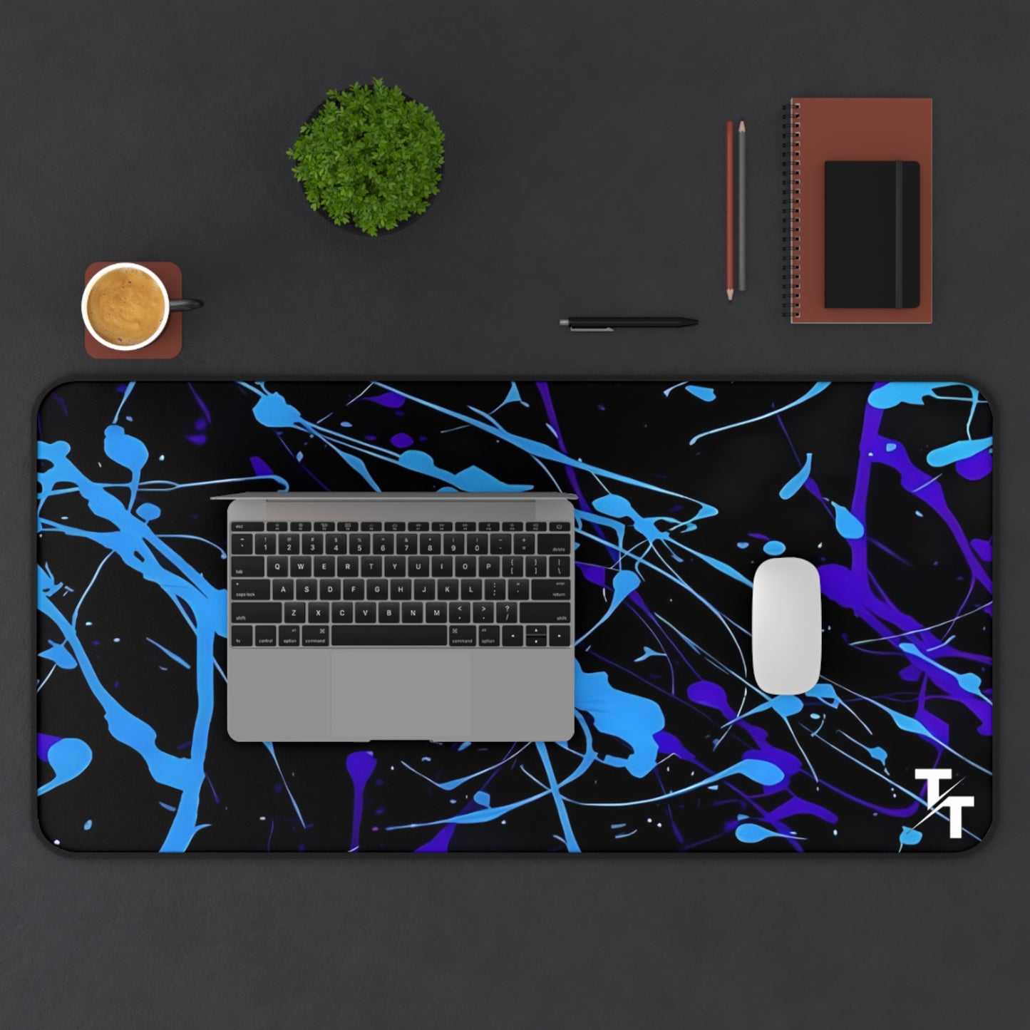 Tech Treads Blue Paint Sprayed Mouse Pad