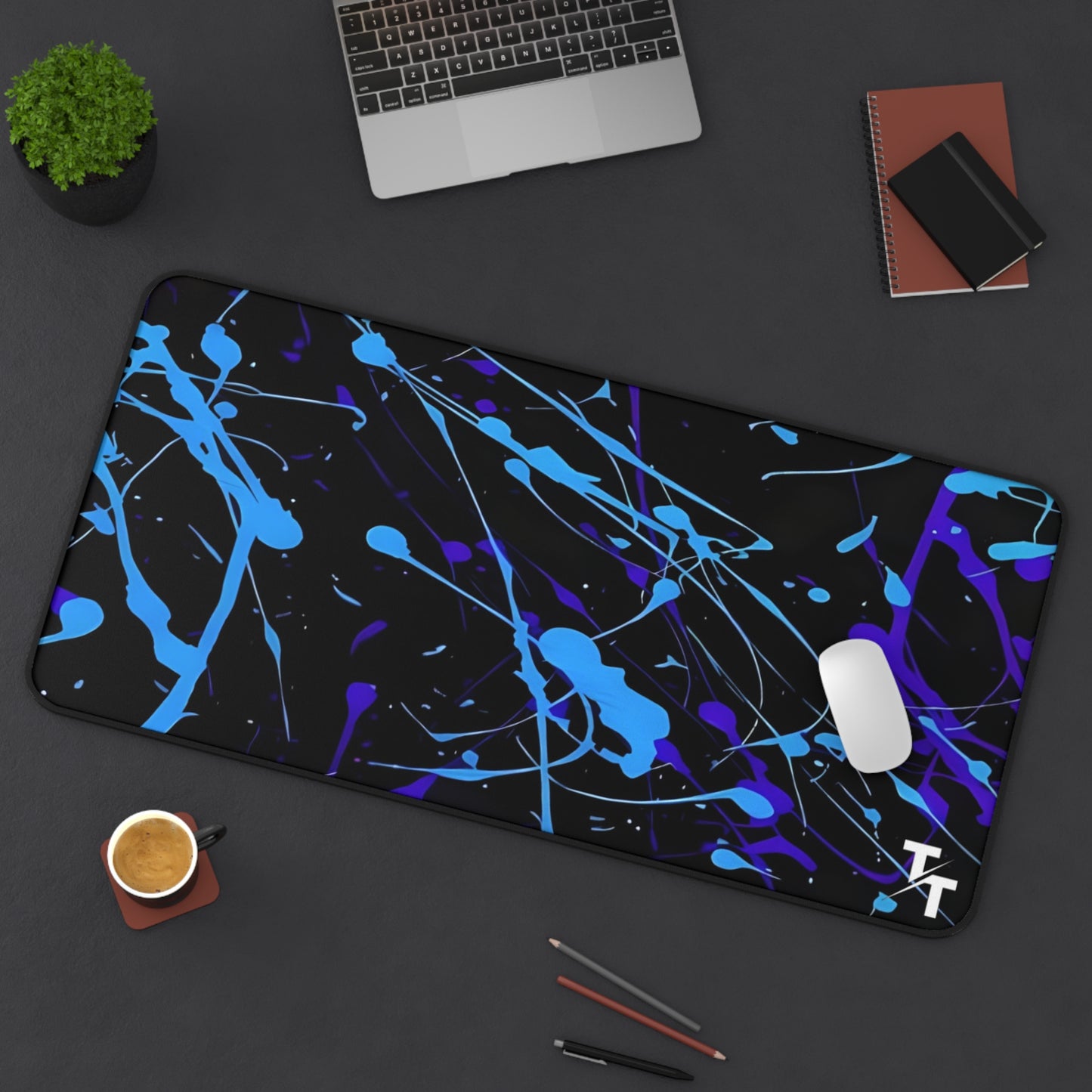 Tech Treads Blue Paint Sprayed Mouse Pad