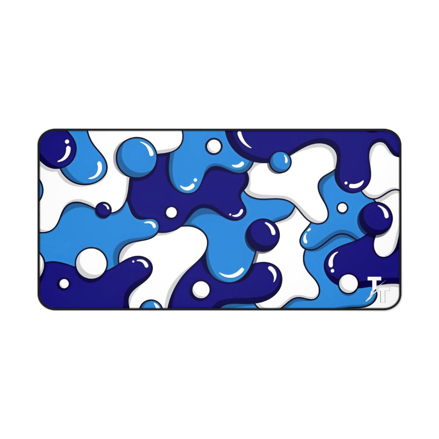 Tech Treads Milky Blue and White Mouse Pad