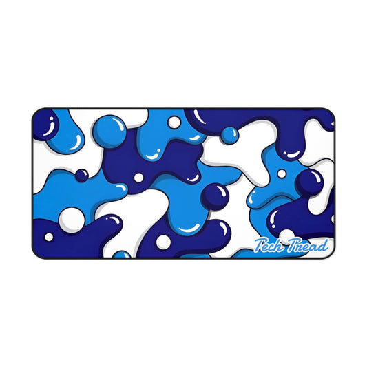 Tech Treads Milky Blue and White Mouse Pad