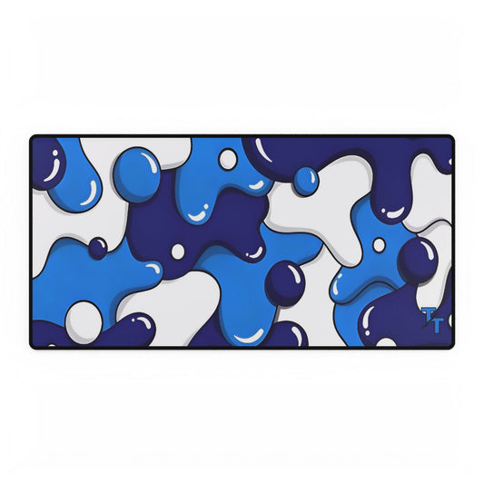 Tech Treads Milky Blue and White Mouse Pad