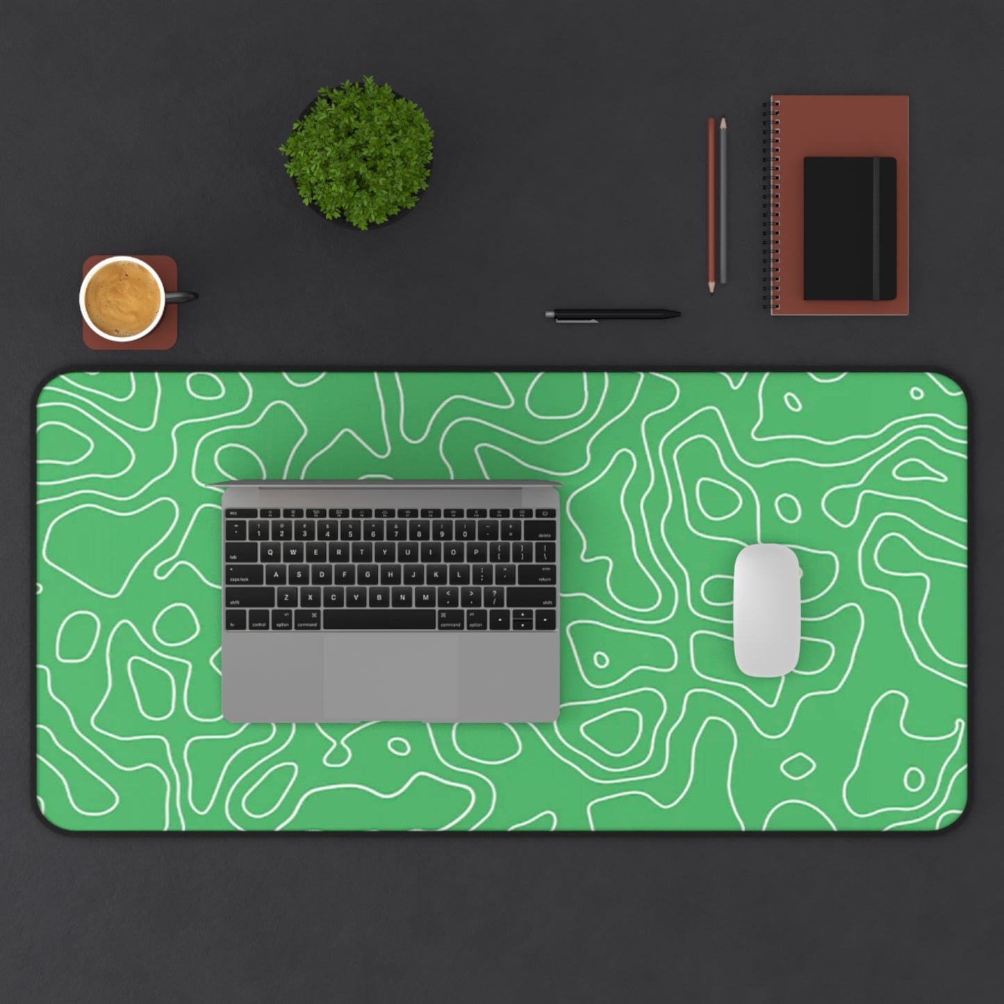 Green Topo Mouse Pad