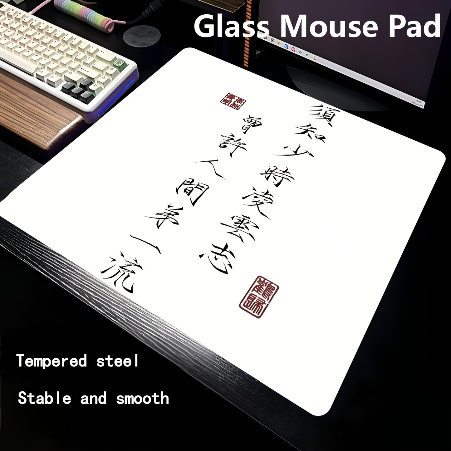 Tempered Glass Mouse Pad
