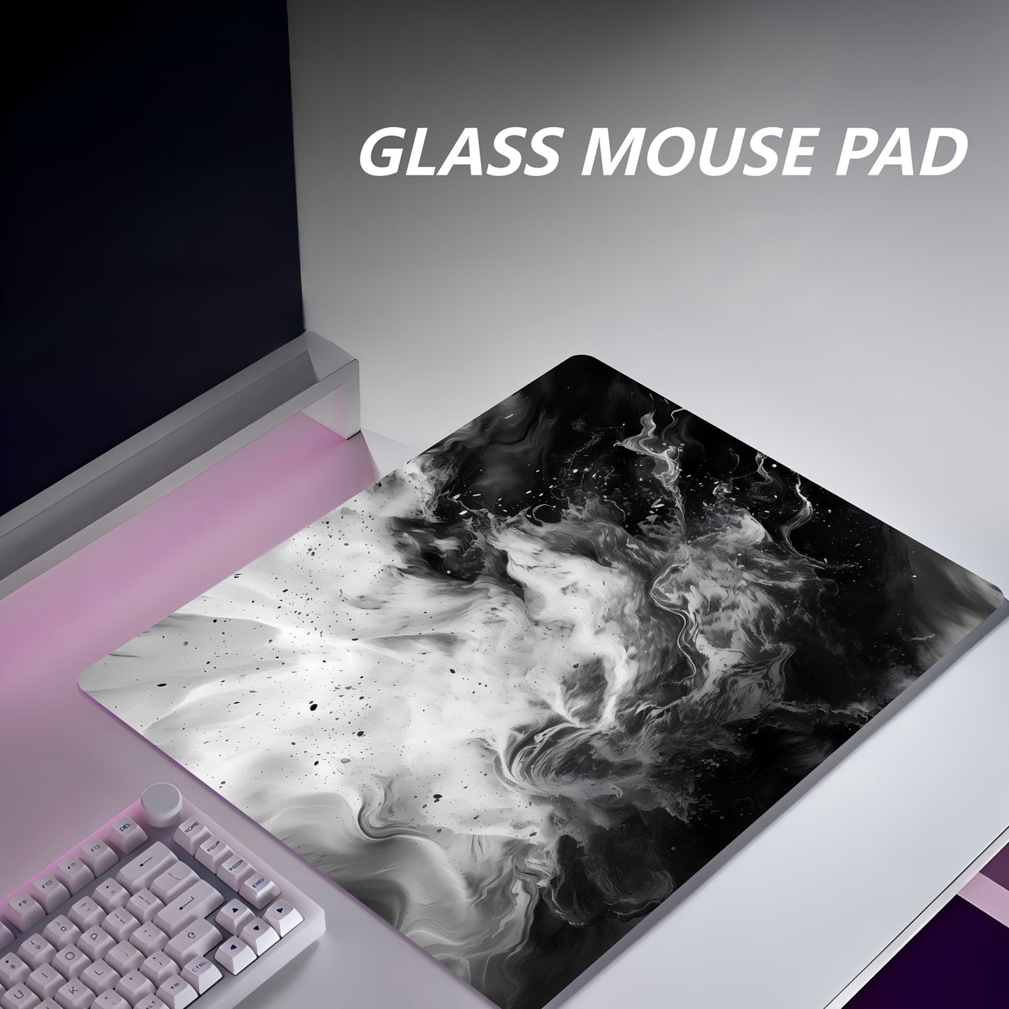 Large Tempered Glass Mouse Pad